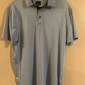 Kenneth Cole‎ Blue Polo Shirt Lightweight Performance Fabric